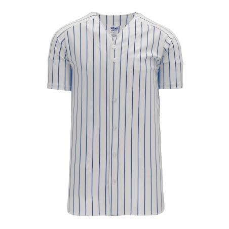 Athletic Knit BA524 Full Button Pinstripe Jersey