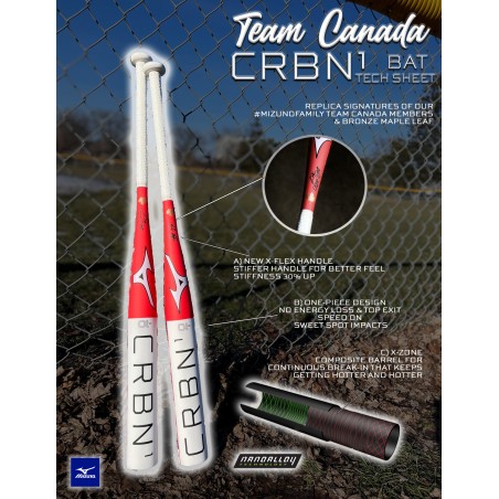 Mizuno CRBN 1 "Team Canada" Fastpitch Bat